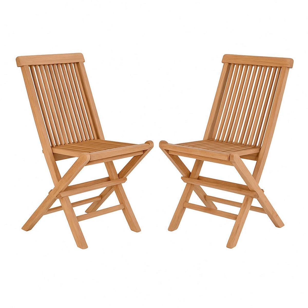 Kinderklappstuhl-Set Toledo Teak 2er-Set - Teakfarben, MODERN, Holz (31/58/42cm) - Gardenson