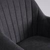 STOEL MET ARMELEUNINGEN LUCITA - Natuurlijke kleuren/Donkergrijs, Modern, Hout/Textiel (58/87/60cm) - Bessagi Home