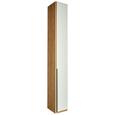 Schrägelement Weiß/Eichefarben - Eichefarben/Alufarben, ROMANTIK / LANDHAUS, Holzwerkstoff/Metall (33/236/58cm) - Premium Living Schrägelement Weiß/Eichefarben - Eichefarben/Alufarben, ROMANTIK / LANDHAUS, Holzwerkstoff/Metall (33/236/58cm) - Premium Living