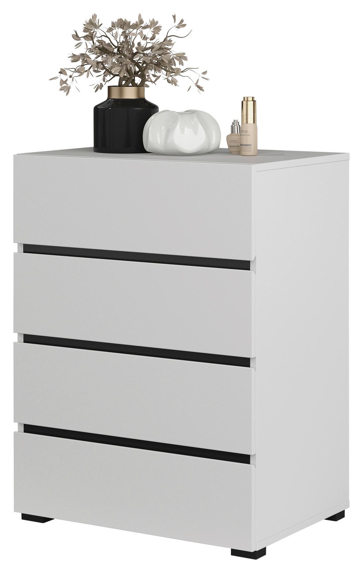 Komód Cross - fekete/fehér, Modern, faalapú anyag (60/78/40cm)