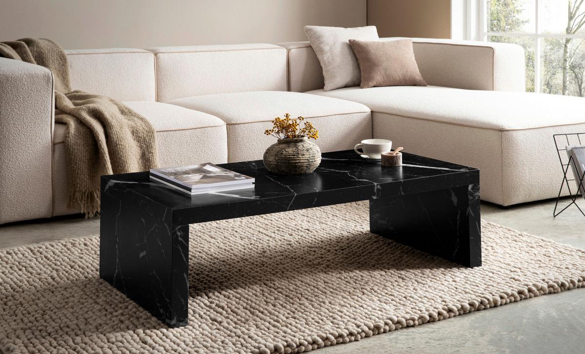 COUCHTISCH WL6.939 - Schwarz, Design, Holzwerkstoff (110/55/35cm) - Livetastic