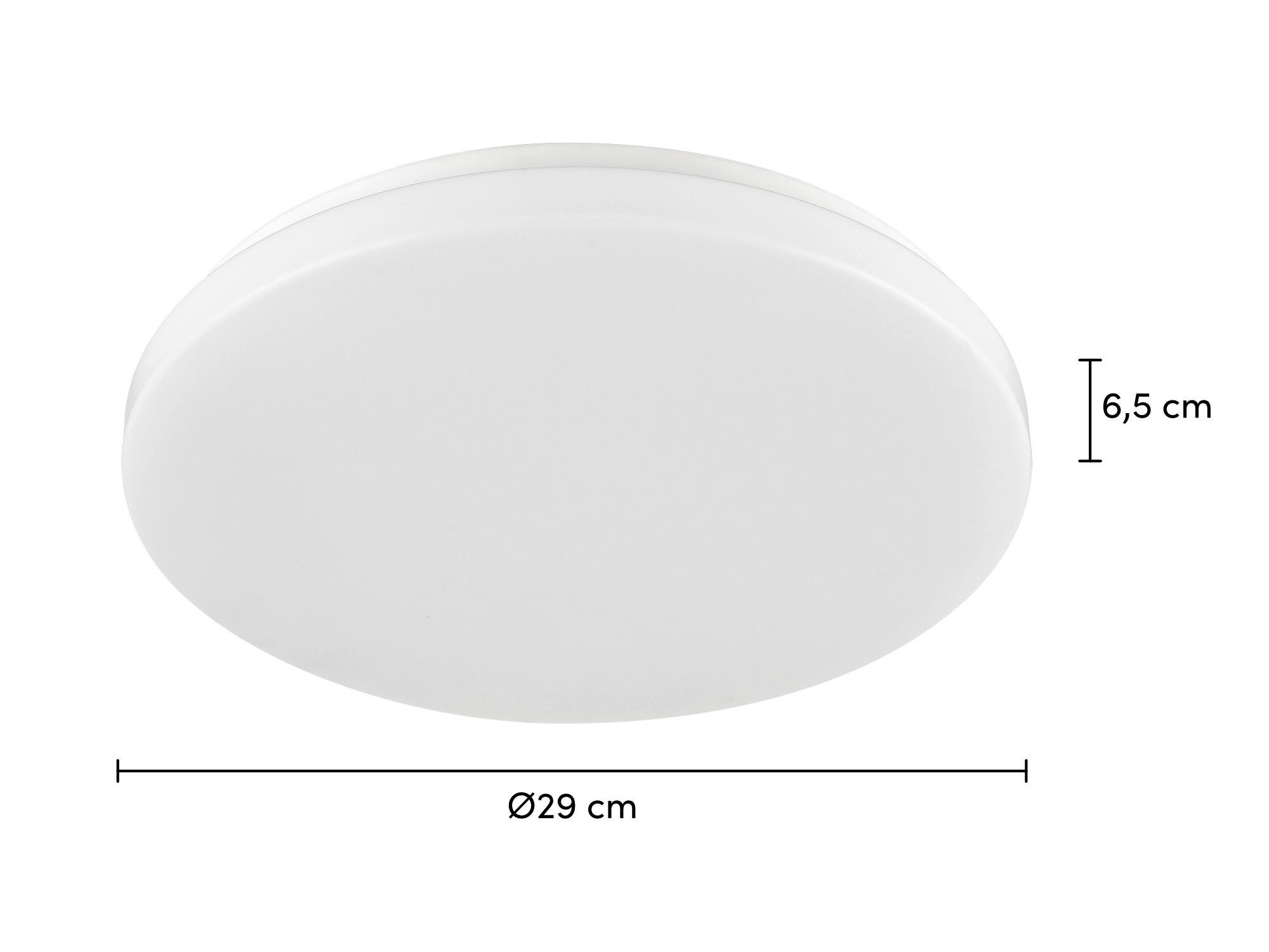TAKLAMPA FÖR BADRUM WOTER - vit, Klassisk, metall/plast (30/3cm) - Mömax