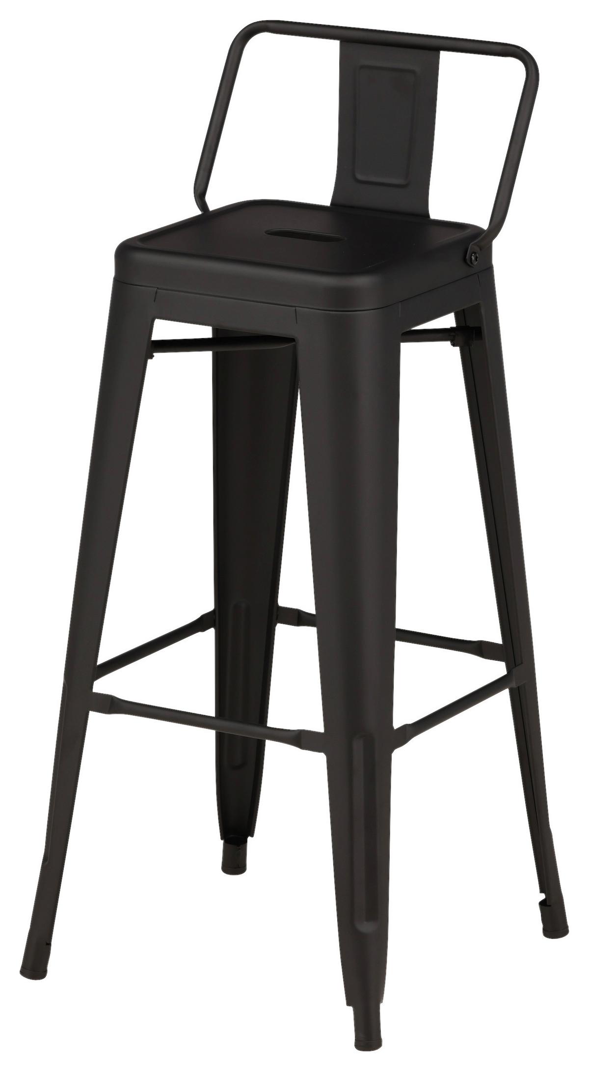 BARHOCKER-SET TEMPE - Schwarz, Design, Metall (43/94/43cm) - Livetastic