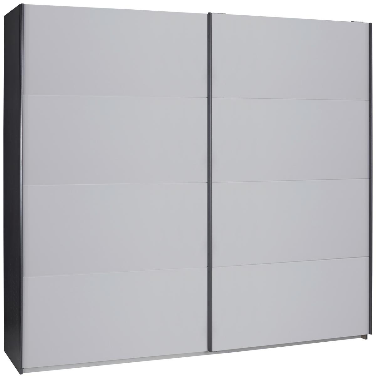 DULAP FELDKIRCH - gri închis/gri lucios intens, Modern, sticlă/material pe bază de lemn (271/229/62cm)