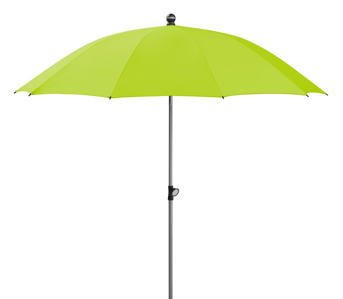 Sonnenschirm Locarno ca. 220x 231x220 cm Apfelgrün - Silberfarben/Hellgrün, Basics, Textil/Metall (220/231/220cm) - Schneider
