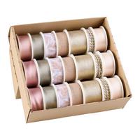 Geschenkband Lena diverse Designs - Hellbraun/Champagner, Basics, Textil (23/7,5/21cm) - Mömax