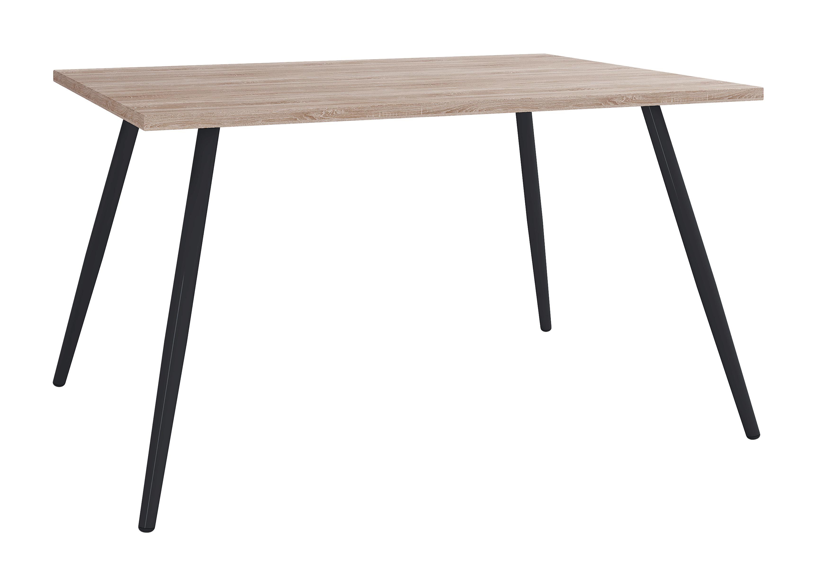 Pisalna Miza Salia, Črna, Barva Hrasta, 160x80cm - črna/hrast sonoma, Moderno, kovina/leseni material (160/80/70cm) - MID.YOU