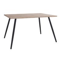 Pisalna Miza Salia, Črna, Barva Hrasta, 138x80cm - črna/hrast sonoma, Moderno, kovina/leseni material (138/80/70cm) - MID.YOU