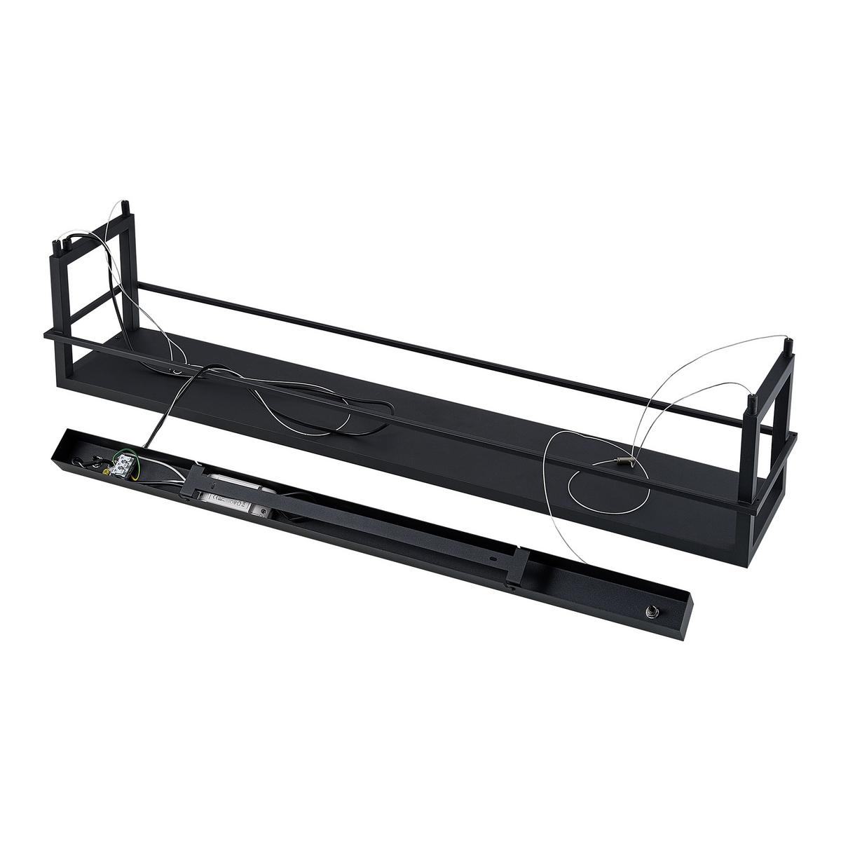 LAMPA WISZĄCA LED BURY *SBN* - czarny, Design, metal (118/22/150cm) - Novel