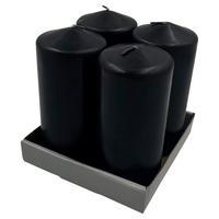 Tömbgyertyaszett Katrinja - fekete/rózsaszín, paraffin (6/12,5cm) - Modern Living