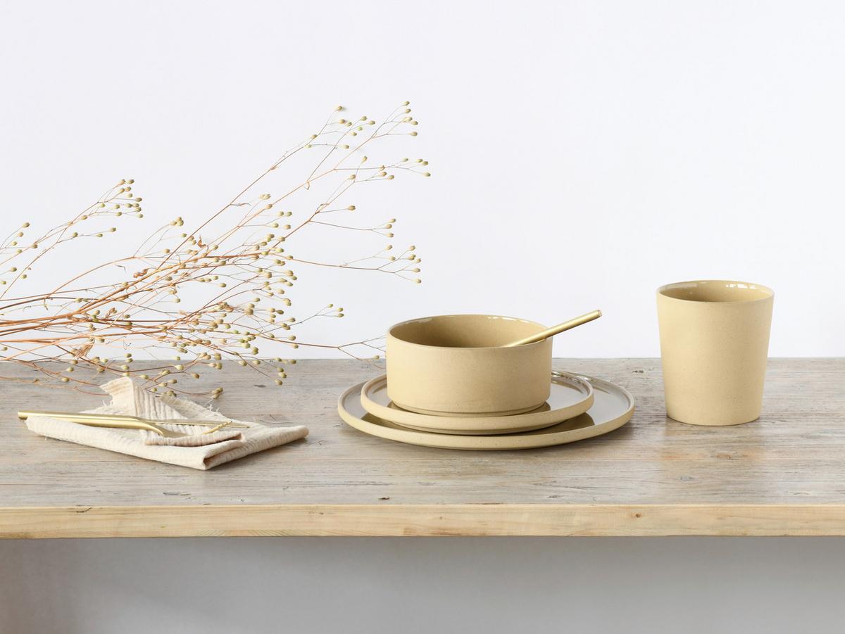 Set Skodelic Futuro Sand, 4-Delni - svetlo rjava, Basics, keramika (500ml) - Creatable