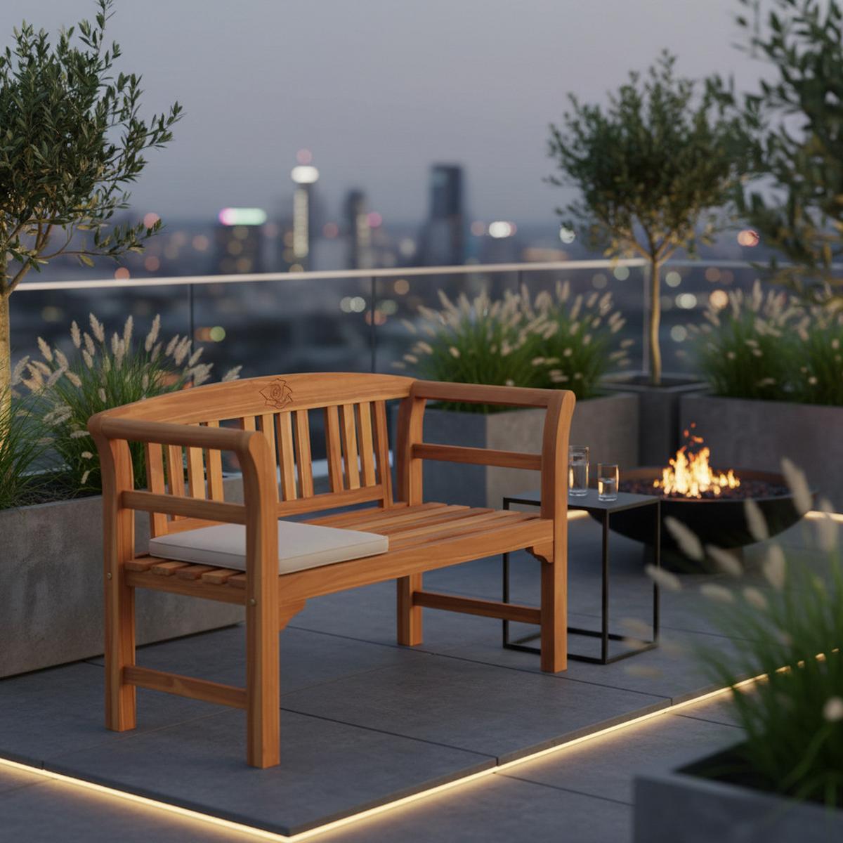 Gartenbank Holz 2-Sitzer Batam - Akaziefarben, Basics, Holz (130/80/50cm) - Acamp