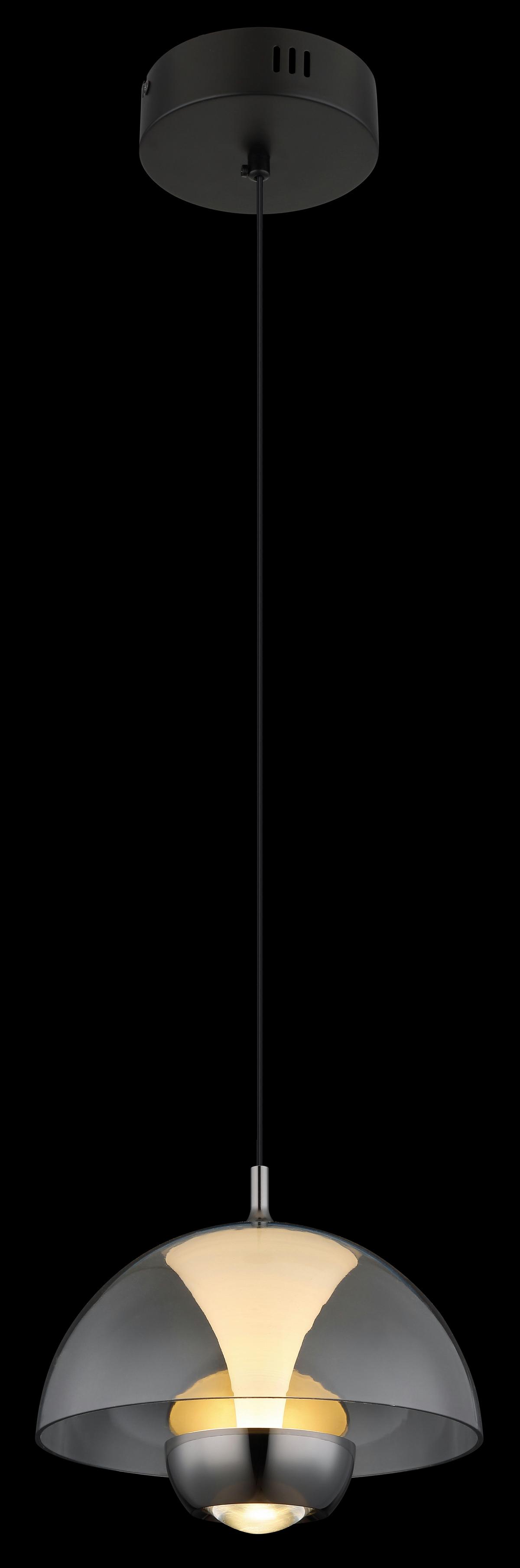 Viseča Led-svetilka 16022 - črna, Design, kovina/umetna masa (23/120cm) - Globo