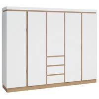 Ormar S Klasičnim Vratima Calabria - bijela/boje hrasta, Moderno, drvni materijal (264,4/211,6/60cm) - Modern Living