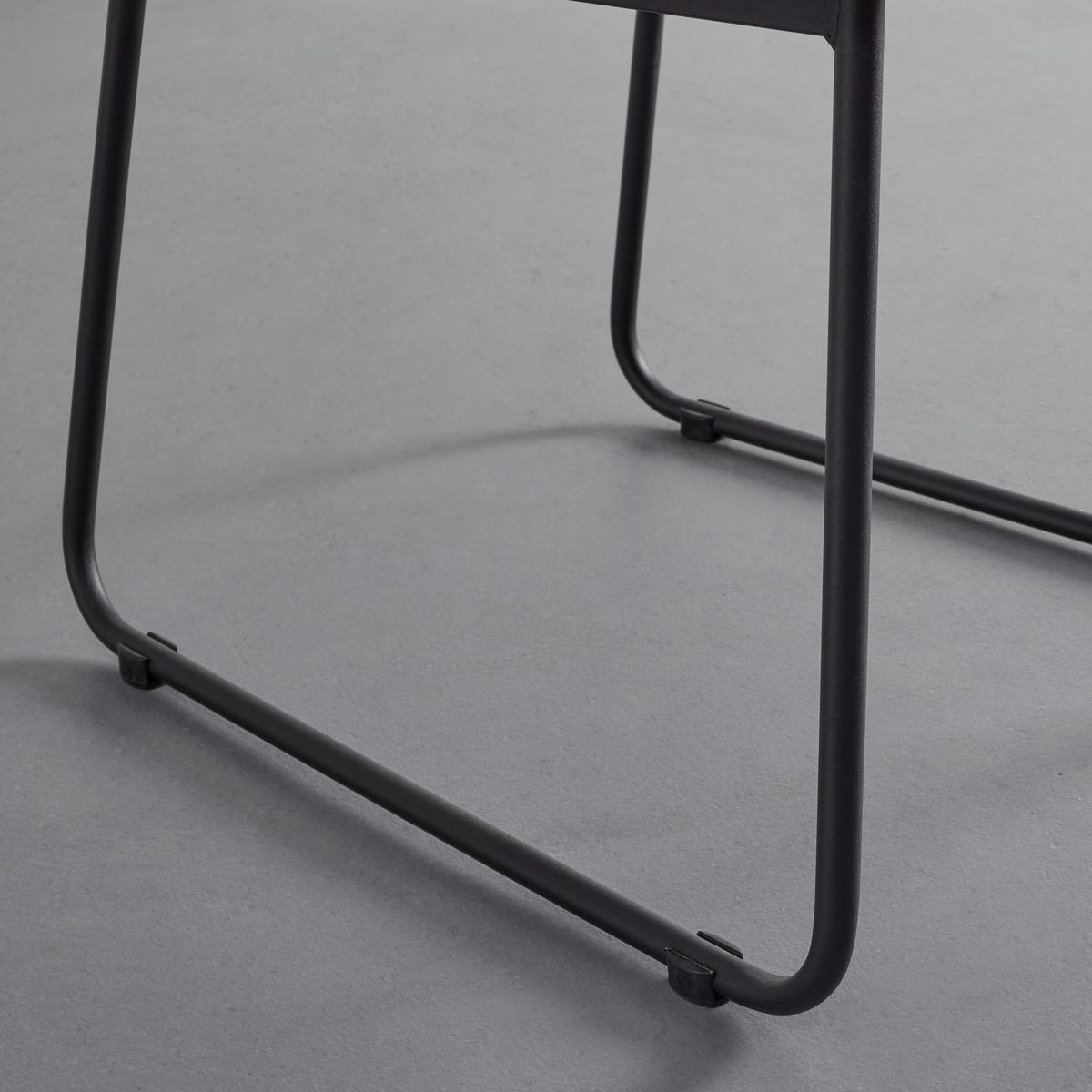 KRZESŁO BONO - czarny/taupe, Modern, metal/drewno (44/90/58cm) - Bessagi Home
