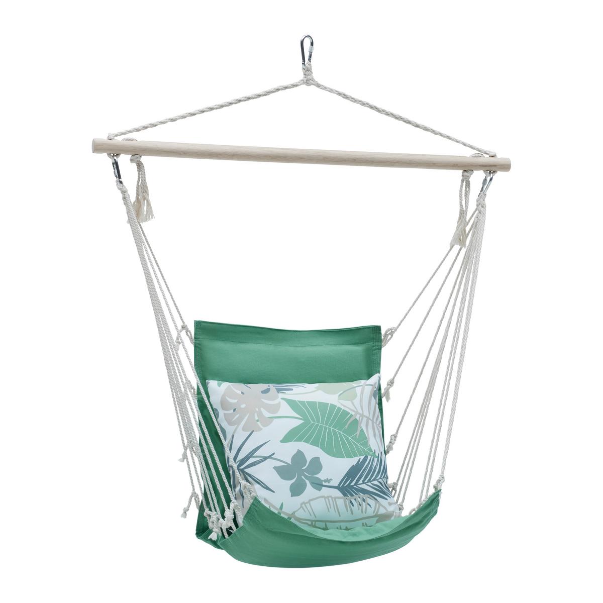 Függőfotel Relax - bézs/natúr színű, textil/fa (100/47cm) - Modern Living