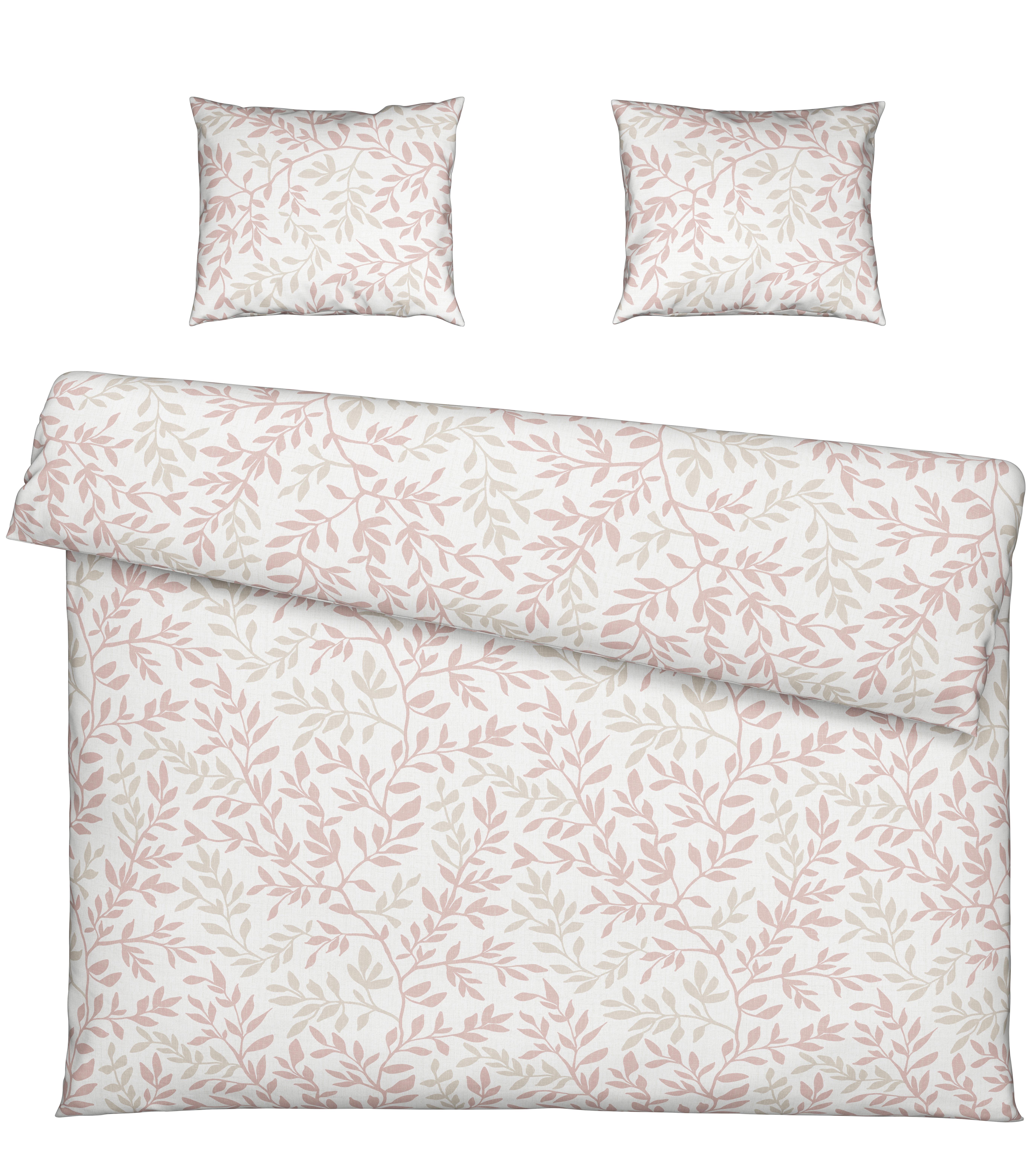 BETTWÄSCHESET SIGLINDE XXL - Rosa/Grau, Konventionell, Textil (200/210cm) - Modern Living