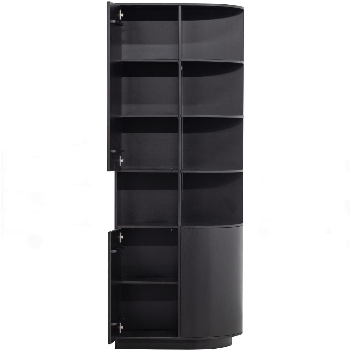 Mehrzweckschrank Finca Schwarz - Schwarz, Design, Holz (78/210/40cm) - Livetastic