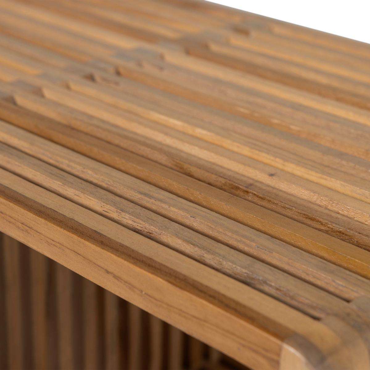 Beistelltisch Jasmijn 2er-Set Teak - Naturfarben, Design, Holz (50-40/41-36/45-40cm) - Livetastic