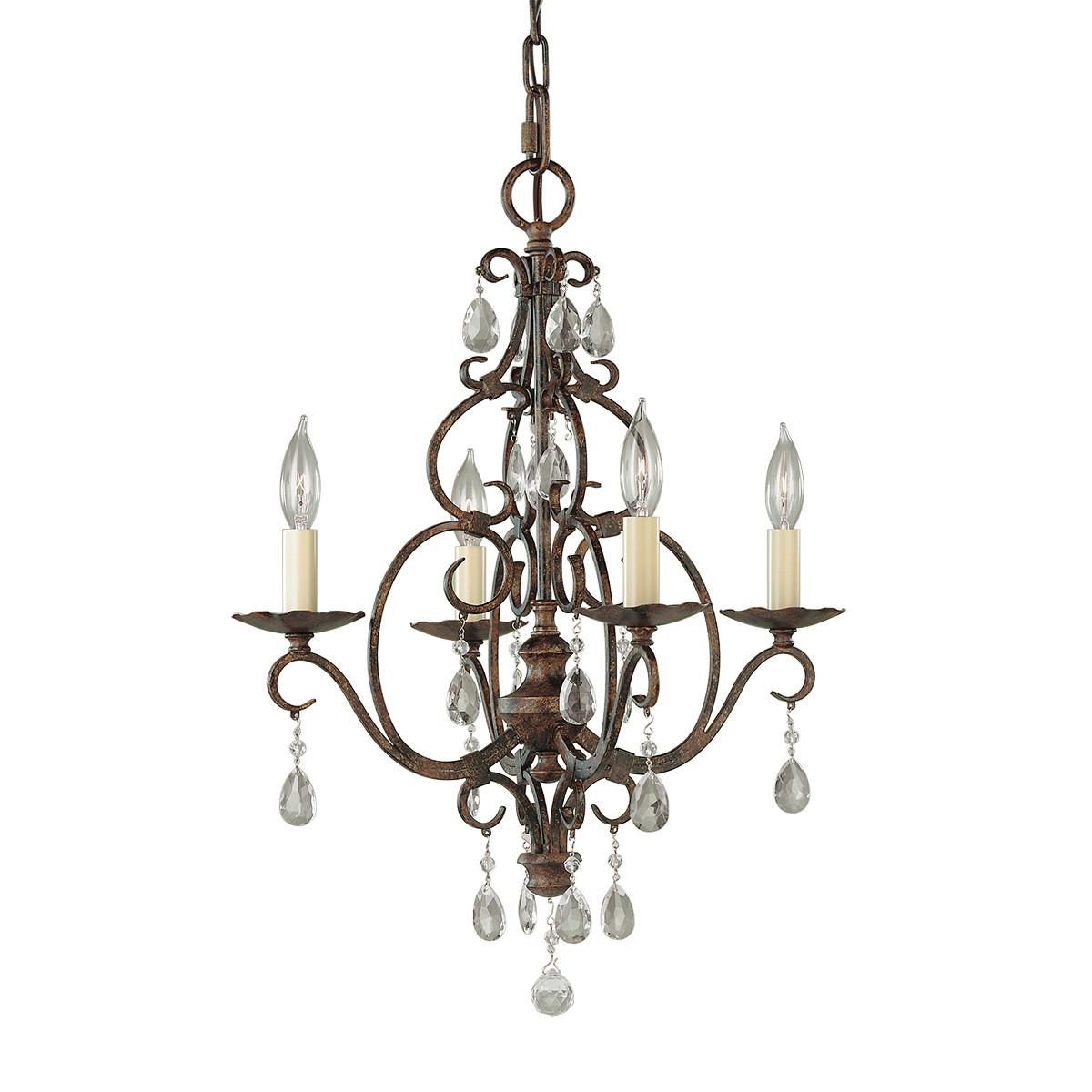 Luster Chateau - brončane boje, Konvencionalno, staklo/metal (42.2/51.2cm) - Elstead Lighting