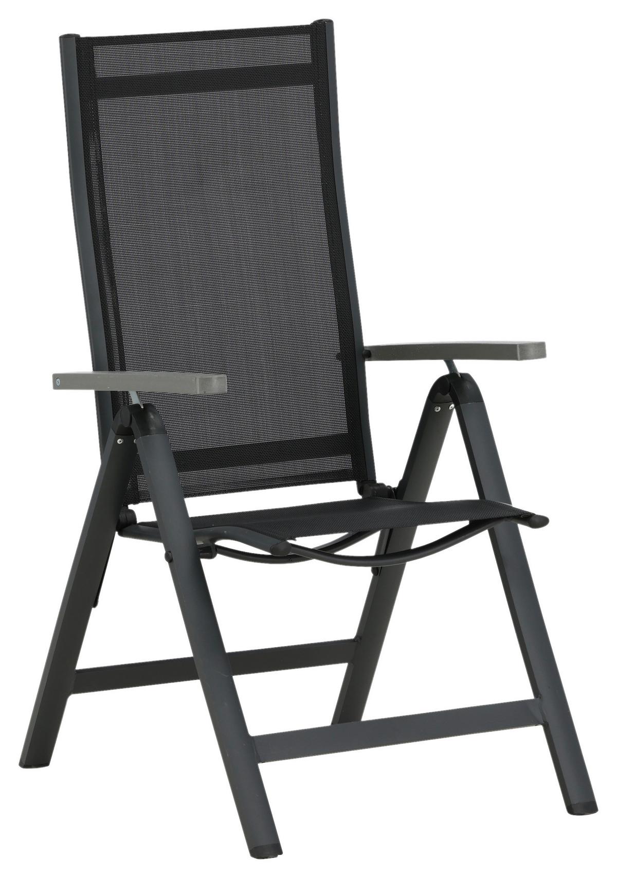 Gartensessel-2er Set Albany ca. 59x109x67 cm Schwarz - Schwarz, KONVENTIONELL, Metall (59/109,5/67cm) - Gardenson