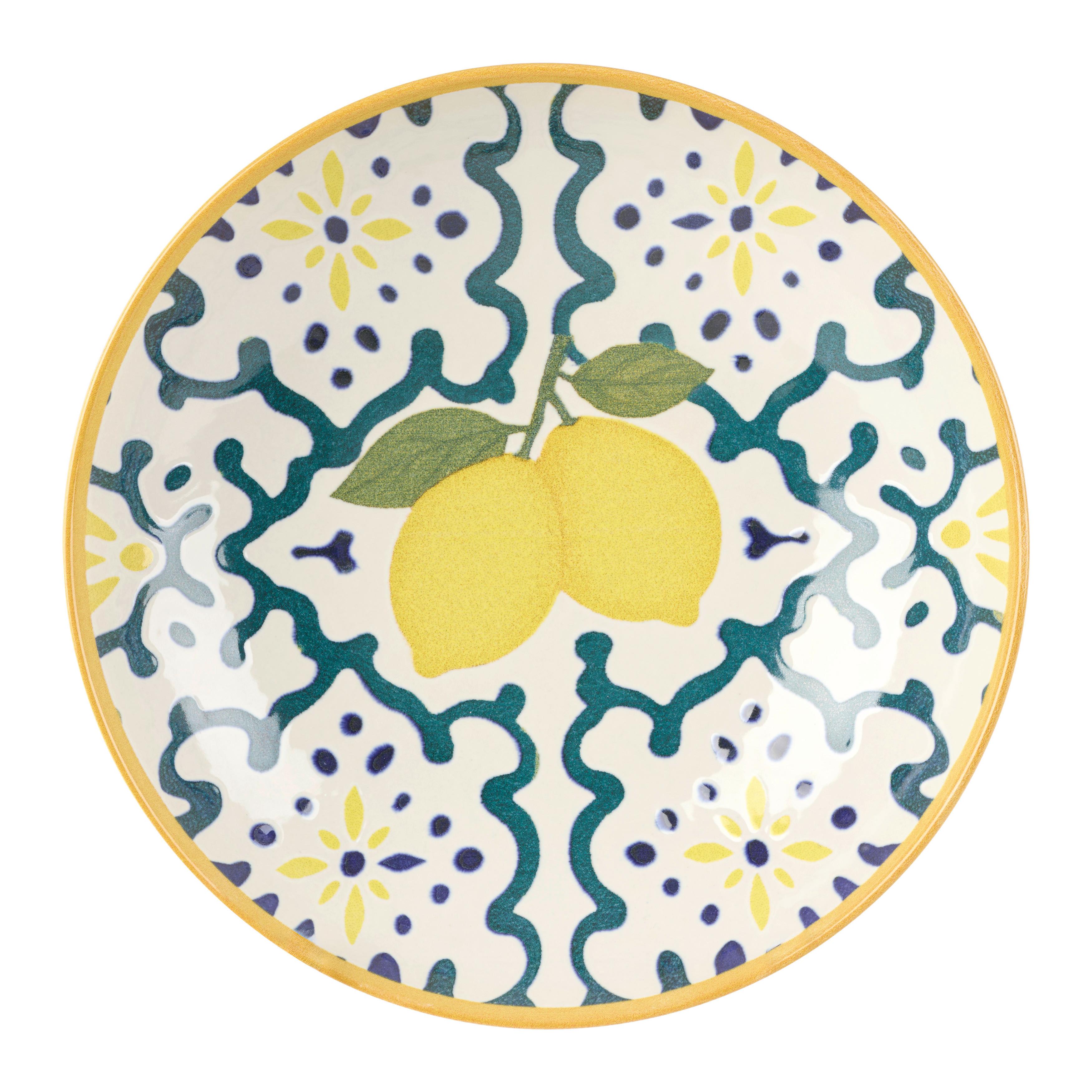 Mélytányér Lemon - sárga/jadezöld, Konventionell, kerámia (21/10,5cm) - Mömax