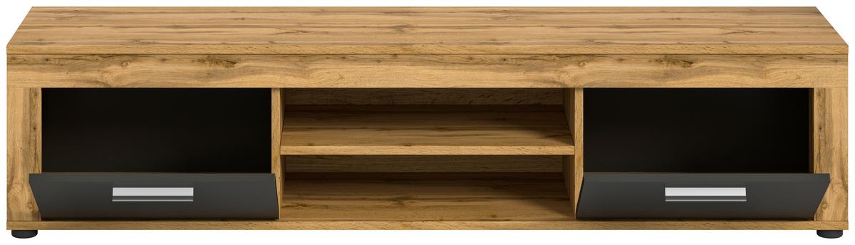 Tv Komoda Jam - srebrne boje/crna, Design, drvni materijal/plastika (160/37/40cm) - Modern Living