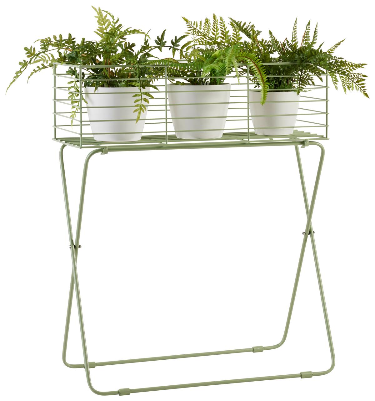 Növénytartó Green Times - pasztellzöld, Basics, fém (60/72/24cm) - Modern Living