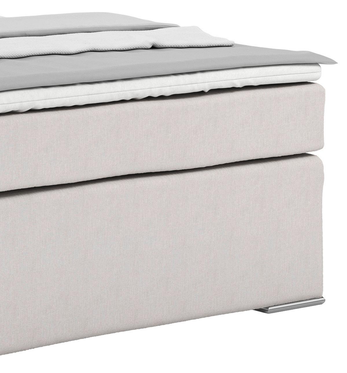 Boxspring Krevet Nero - boje pijeska/boje kroma, Konvencionalno, tekstil/metal (140/200cm) - Best Price
