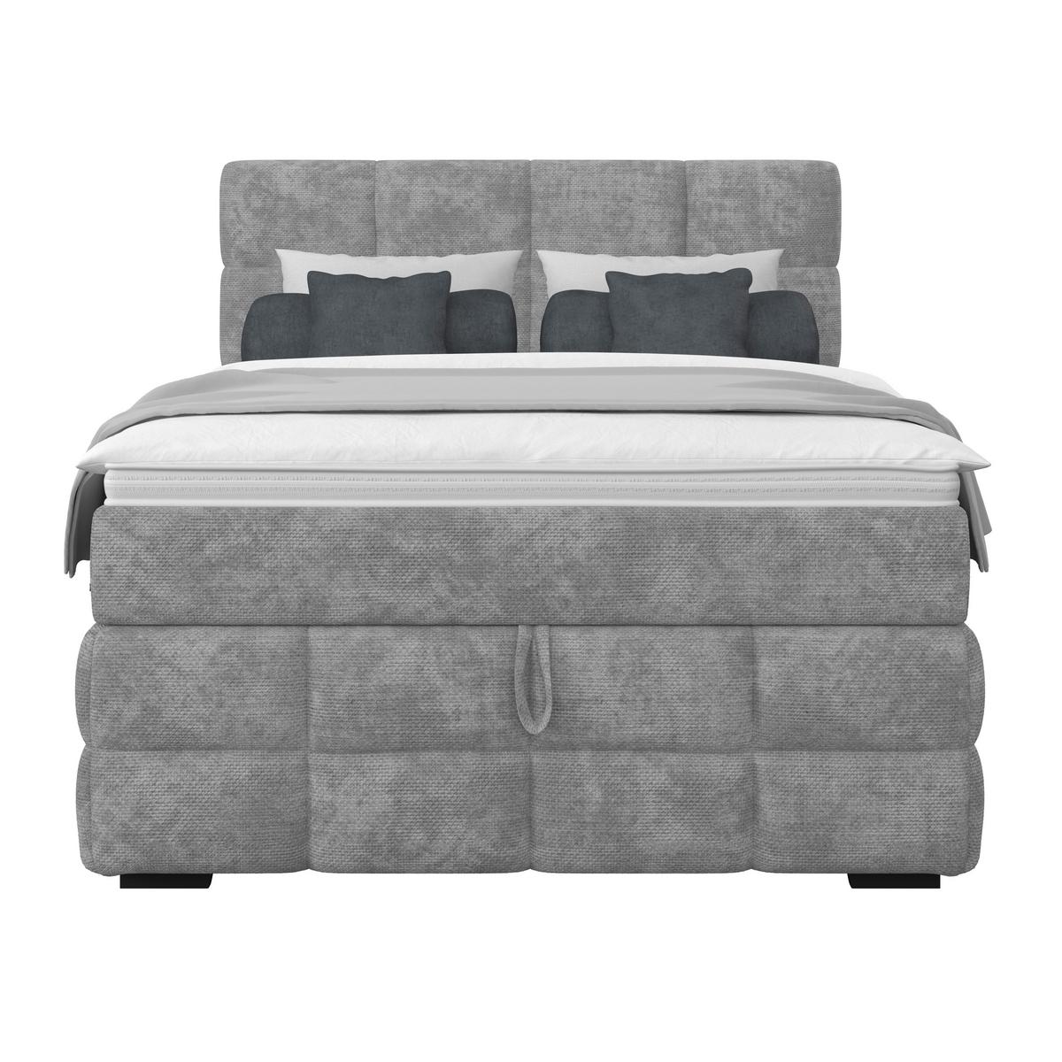 PAT BOX VEGA - verde/gri, Trend, lemn/textil (140/200cm) - Modern Living