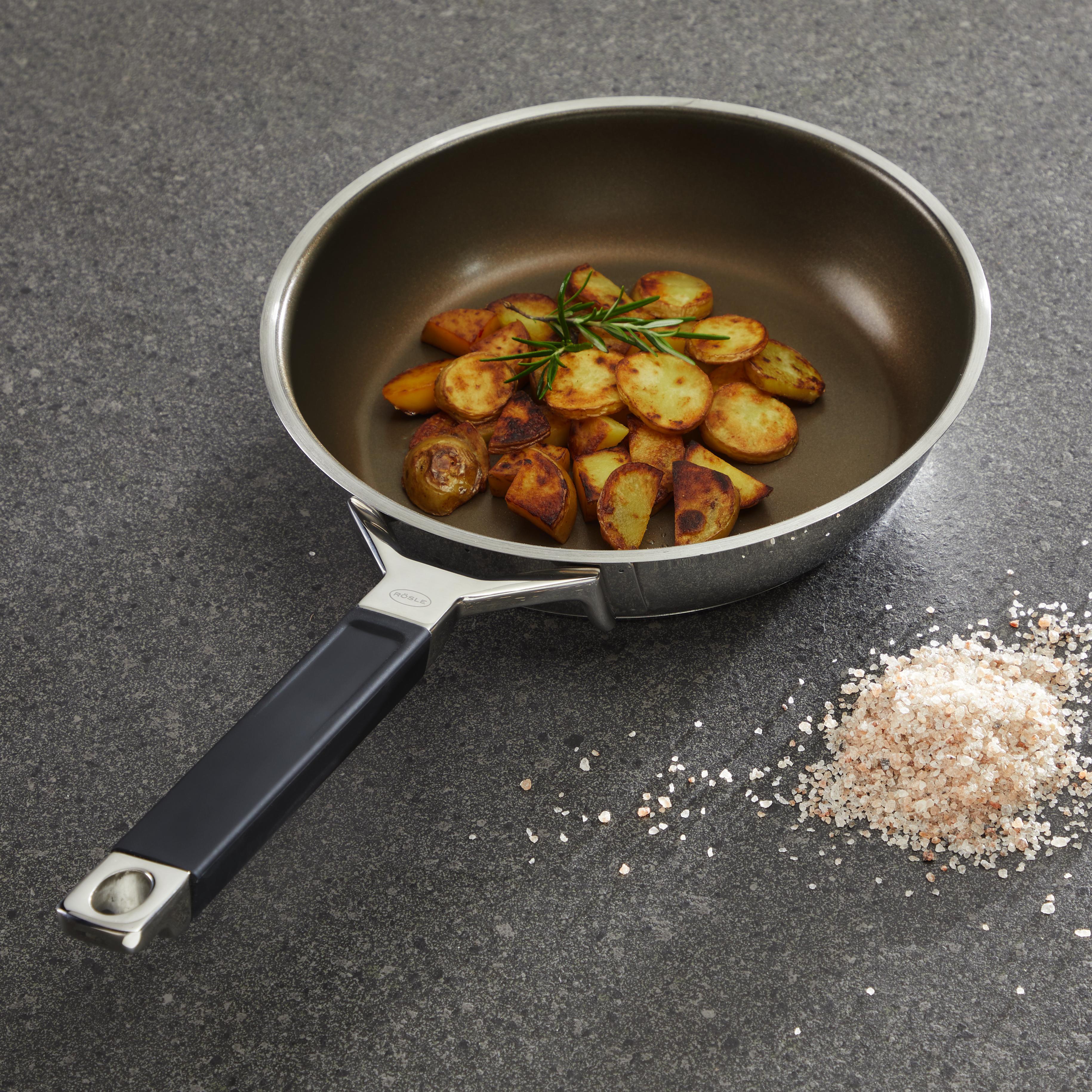 Bratpfanne Rösle Silence Ø  ca. 24 cm - Edelstahlfarben/Bronzefarben, KONVENTIONELL, Metall (24cm) - Rösle