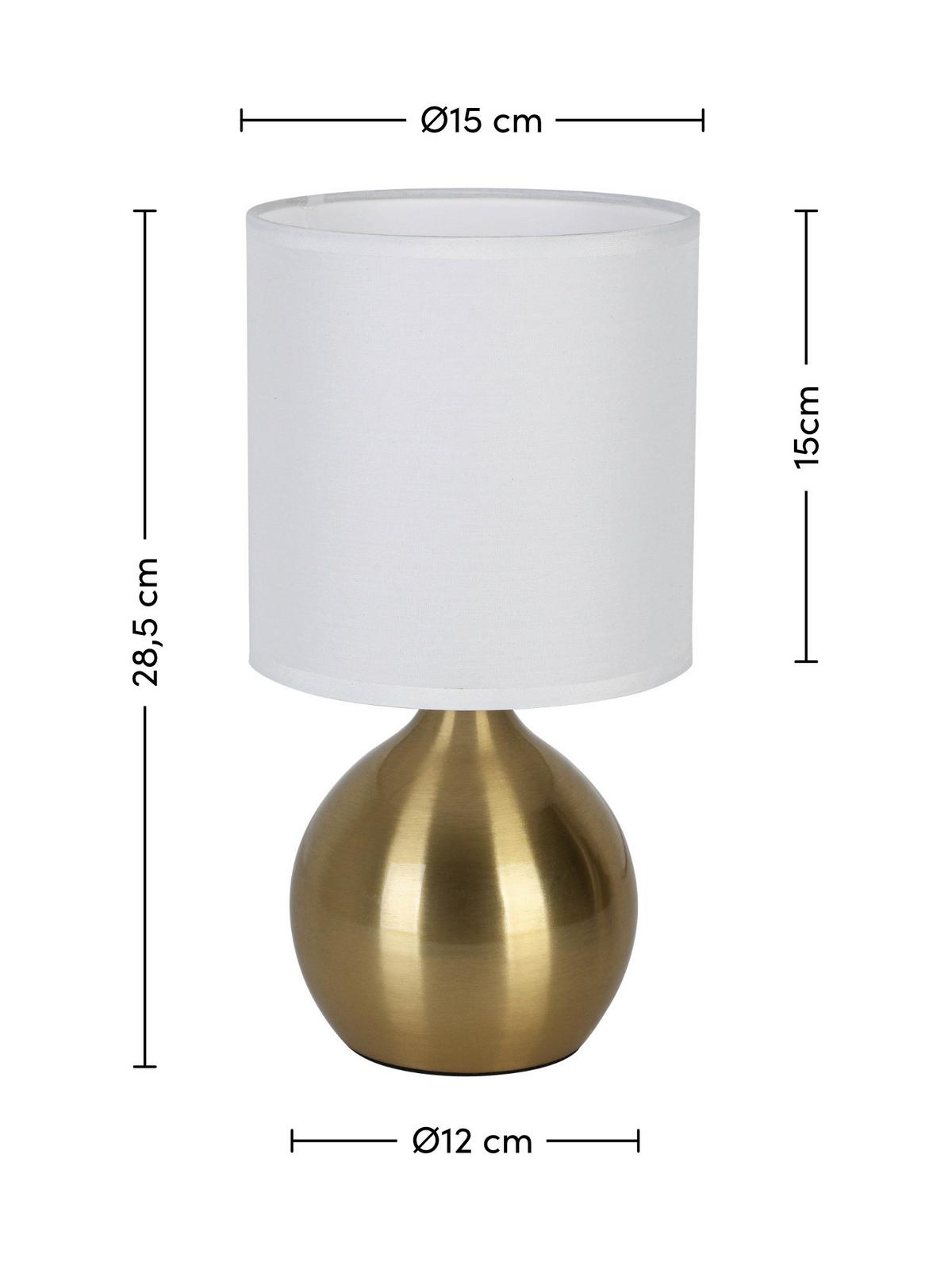 Asztali Lámpa Irti - sárgarézszínű/fehér, Konventionell, műanyag/textil (15/28,5cm) - Mömax