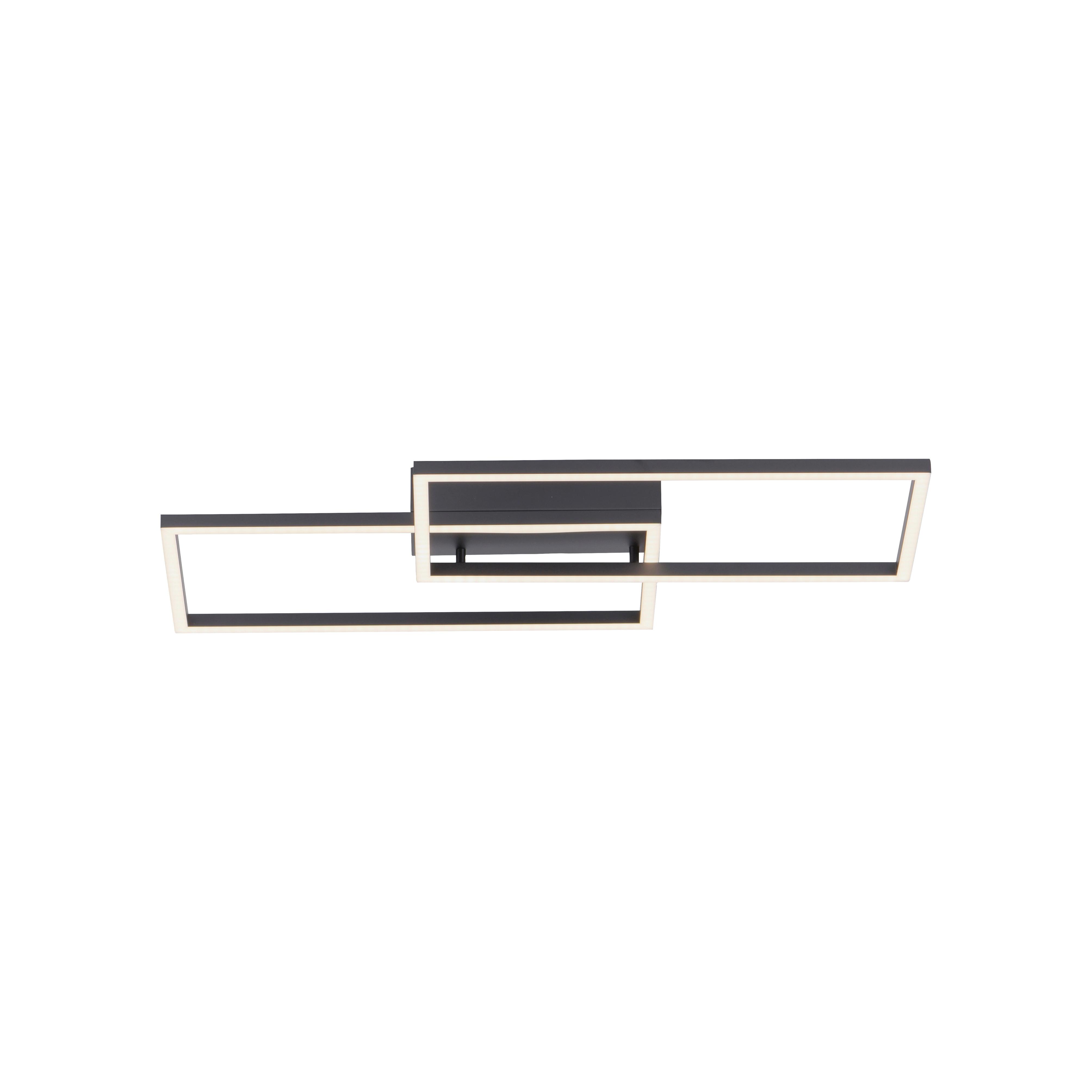 LED-Deckenleuchte Iven max. 30 Watt - Schwarz, Design, Kunststoff/Metall (60,5/32,5/6,5cm)