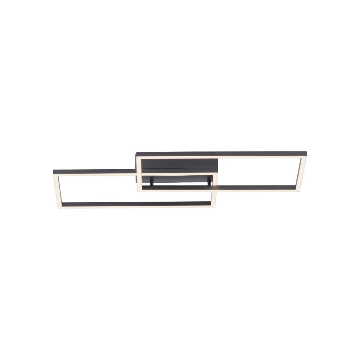 LED-Deckenleuchte Iven max. 30 Watt - Schwarz, Design, Kunststoff/Metall (60,5/32,5/6,5cm)