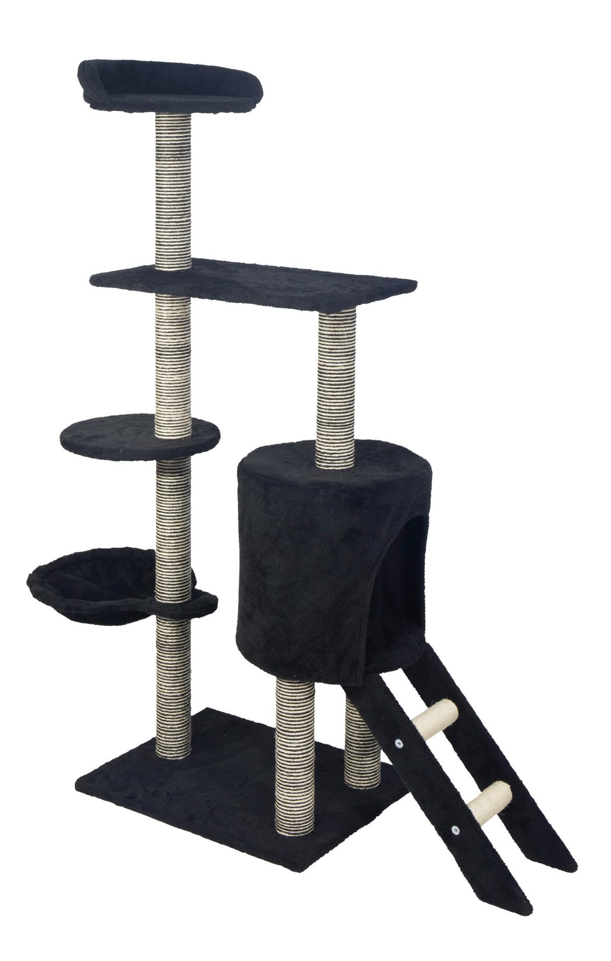 Kratzbaum Cookie Schwarz - Schwarz, KONVENTIONELL, Karton/Holzwerkstoff (50/40/135cm) - Mömax