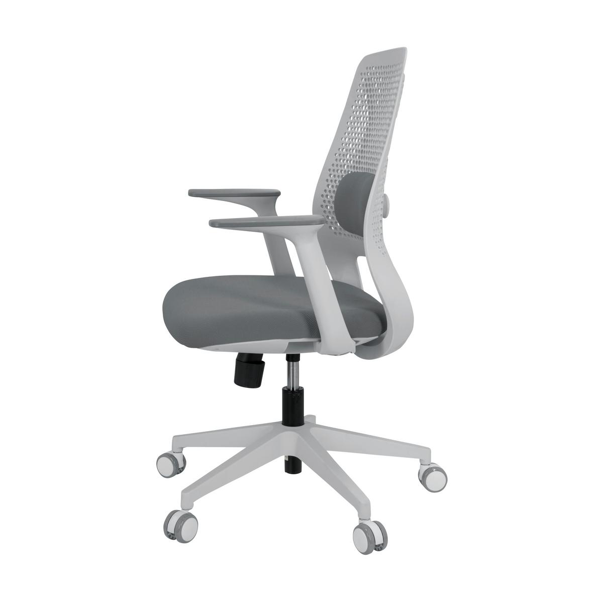 Pisarniški Stol Parferio W, Siva - siva/bela, Basics, umetna masa/tekstil (63/99/56cm) - MID.YOU