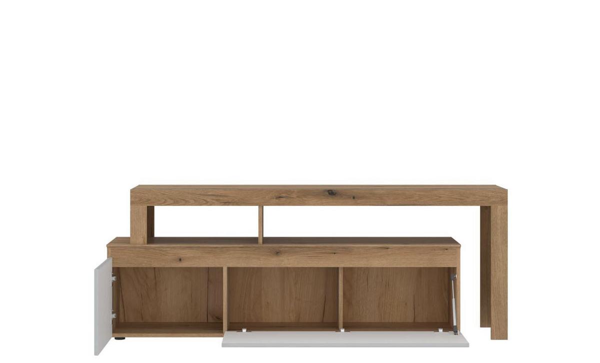 Tv Komoda Manilla - boje hrasta/svijetlo siva, Trend, drvni materijal (160-254/64,2/40cm) - Modern Living