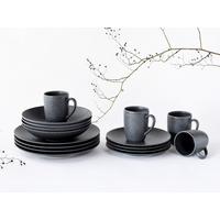 Kombinirani Servis Schiefer Black, 16-Delni - črna, Trend, keramika - Creatable