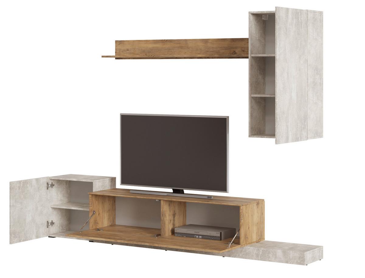 Ansamblu mobilier cameră de zi RIMINI - Modern, material pe bază de lemn (253,9/196,3/42cm) - Modern Living