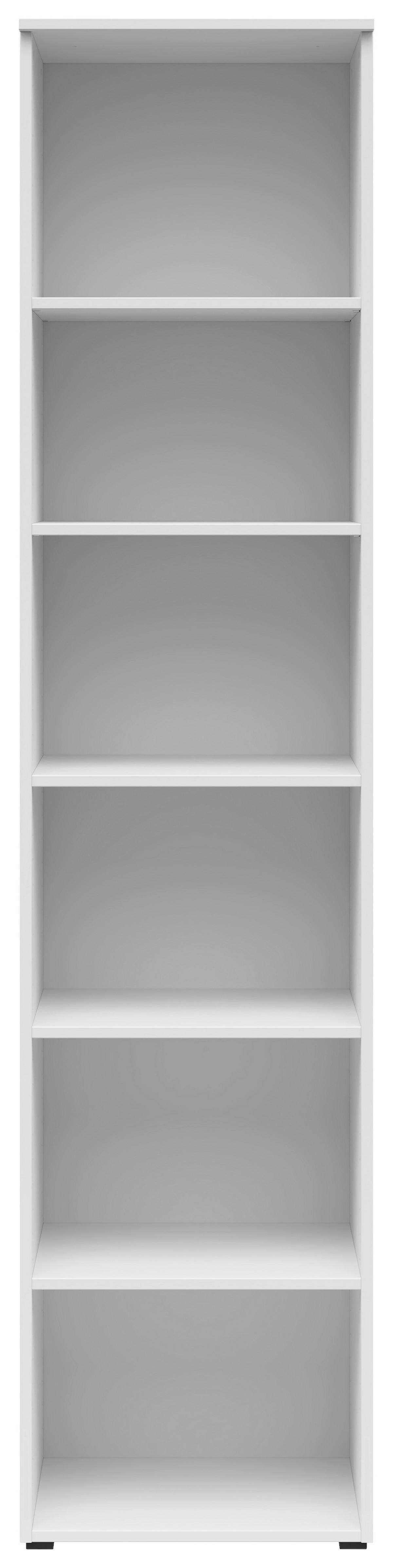 Regal Multistauraum - bela/antracit, Moderno, umetna masa/leseni material (45/195/40cm) - Premium Living