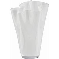 Vase Anika aus Glas in Weiß - Weiß, MODERN, Glas (18/25cm) - Mömax