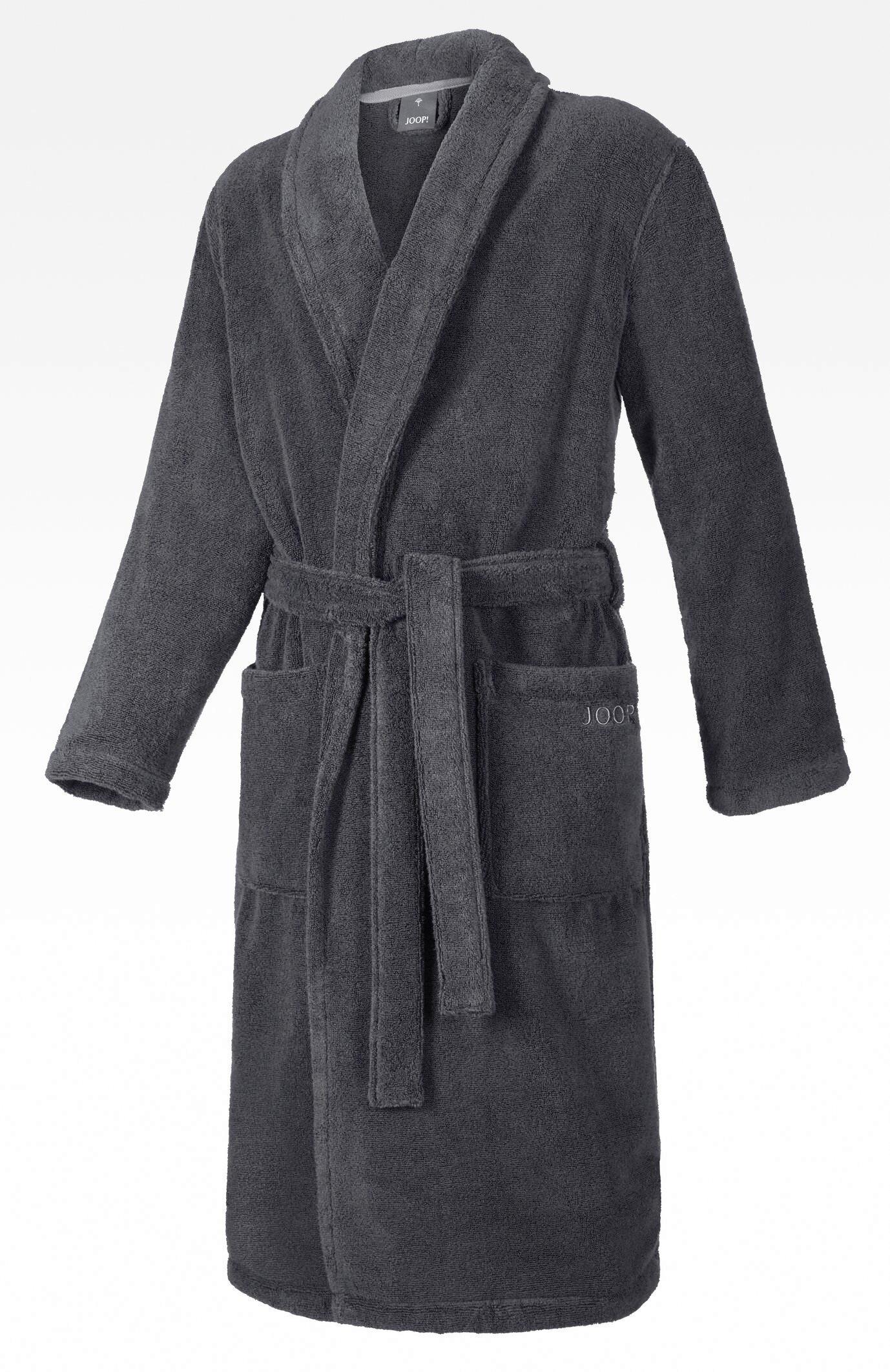 SZLAFROK KĄPIELOWY HERREN SCHALKRAGEN JOOP! - antracytowy, Basics, tkanina (50/52null) - Joop!