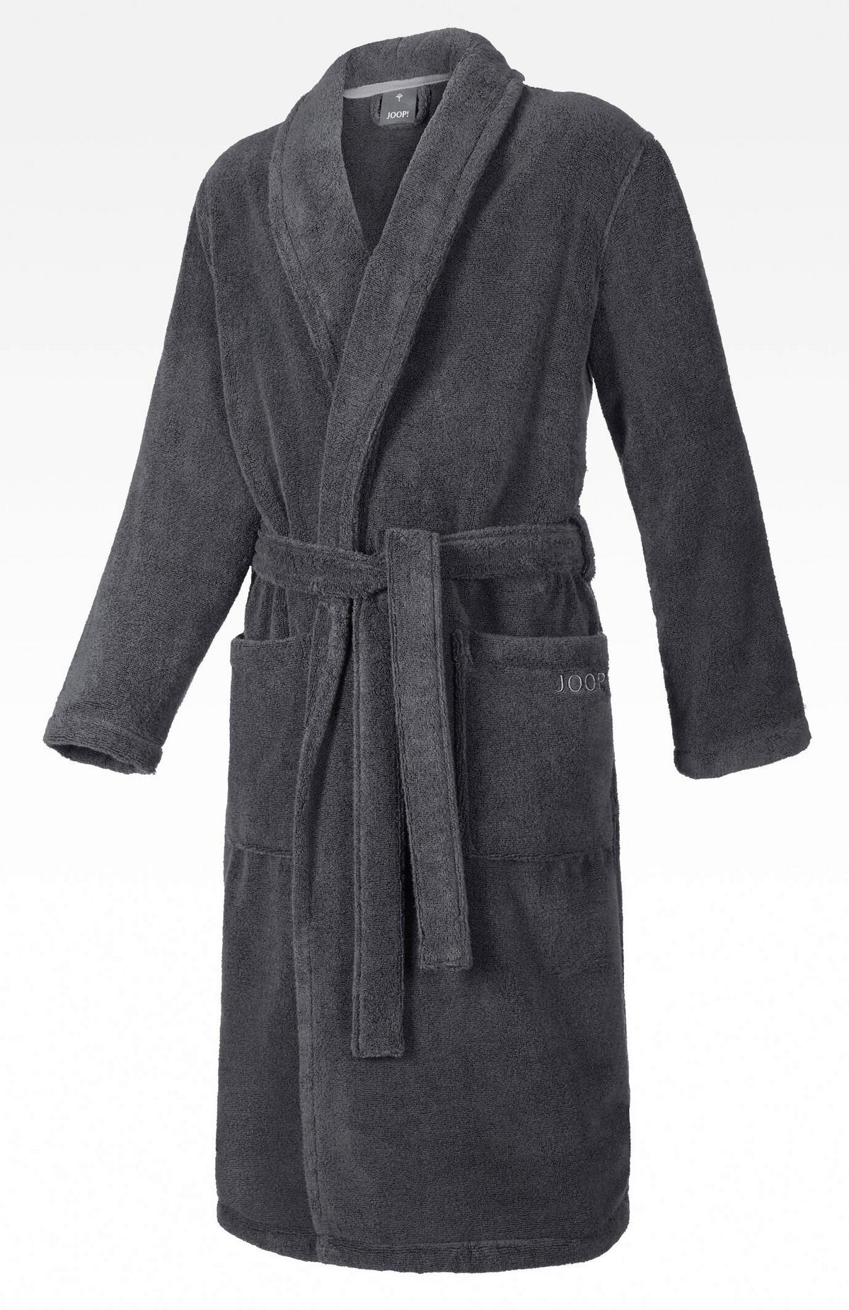 SZLAFROK KĄPIELOWY HERREN SCHALKRAGEN JOOP! - antracytowy, Basics, tkanina (50/52null) - Joop!