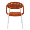 UTESTOL ANTONIA - orange/vit, Modern, metall/textil (58/76/59cm) - Bessagi Garden