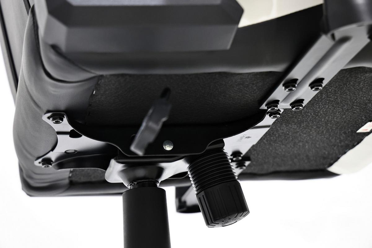 Drehstuhl Ziva Schwarz/Weiß - Schwarz/Weiß, MODERN, Kunststoff/Textil (69,5/120-130/66cm) - Mömax