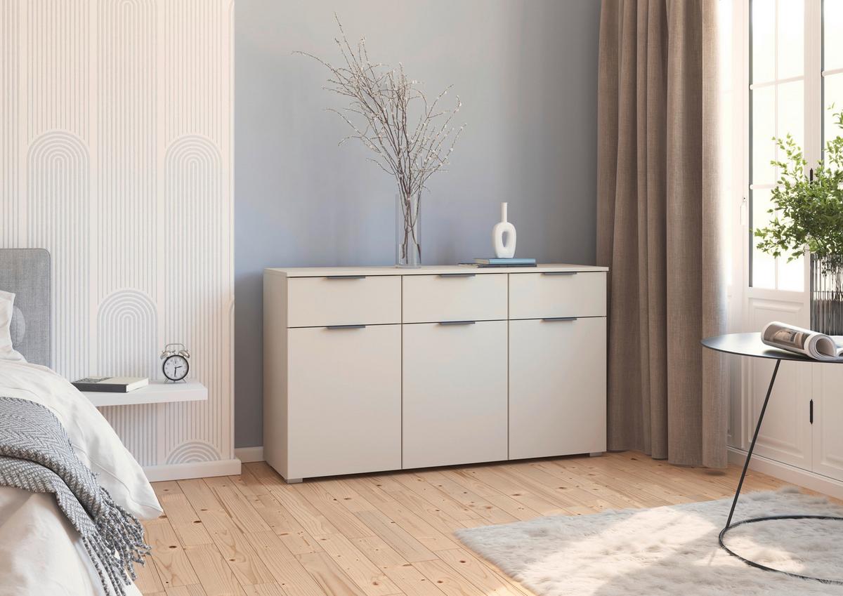 Komoda Alabama - boje šampanjca/boje aluminija, Moderno, drvni materijal (140/81/42cm) - Modern Living