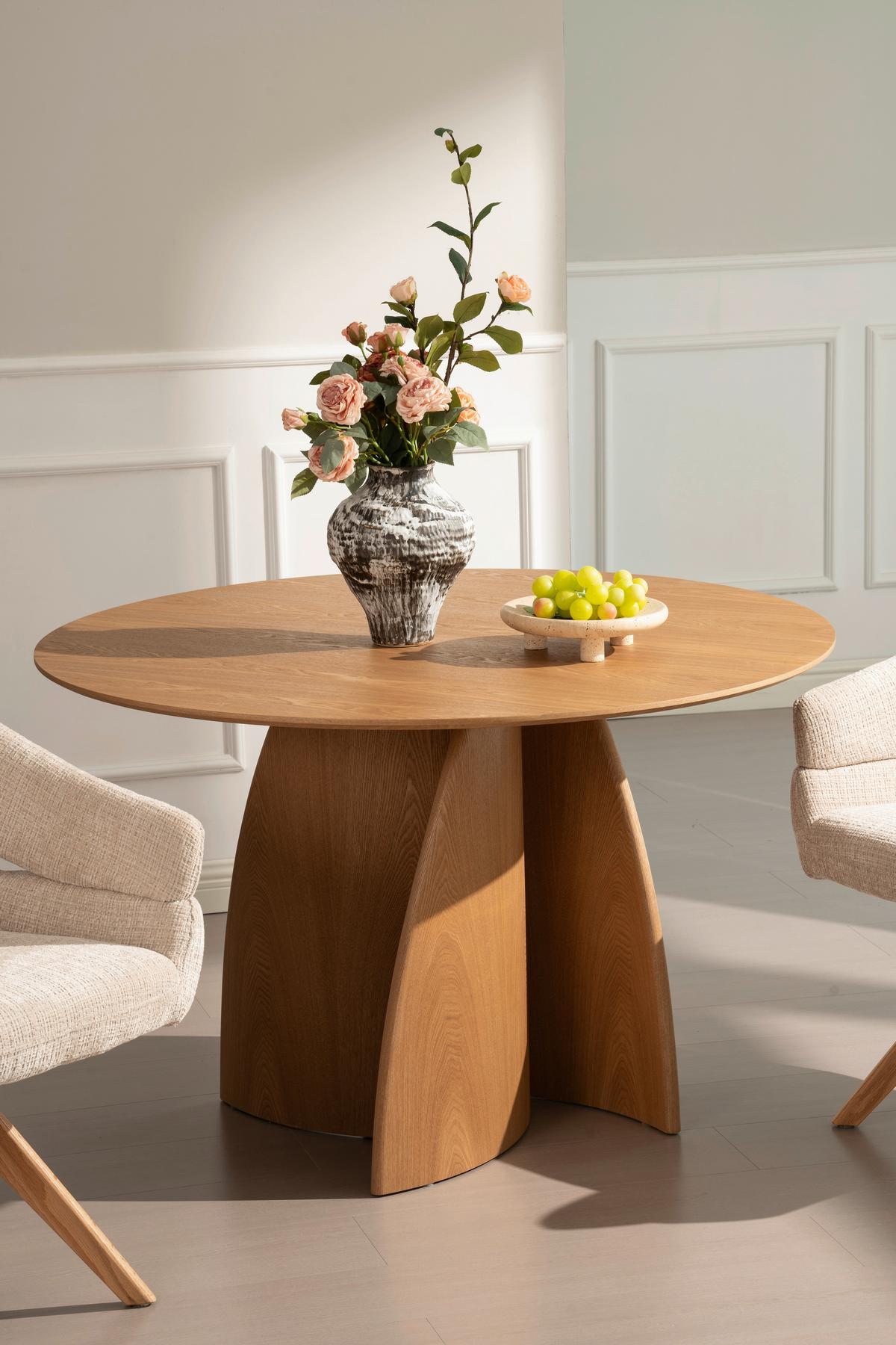 Jedilna Miza Atlas, Barva Hrasta, Ø 120 - barve hrasta, Moderno, leseni material/les (120/75cm) - Livetastic