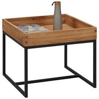Couchtisch in Eichefarben - Eichefarben/Schwarz, Lifestyle, Holz/Metall (60/60/50cm) - Zandiara