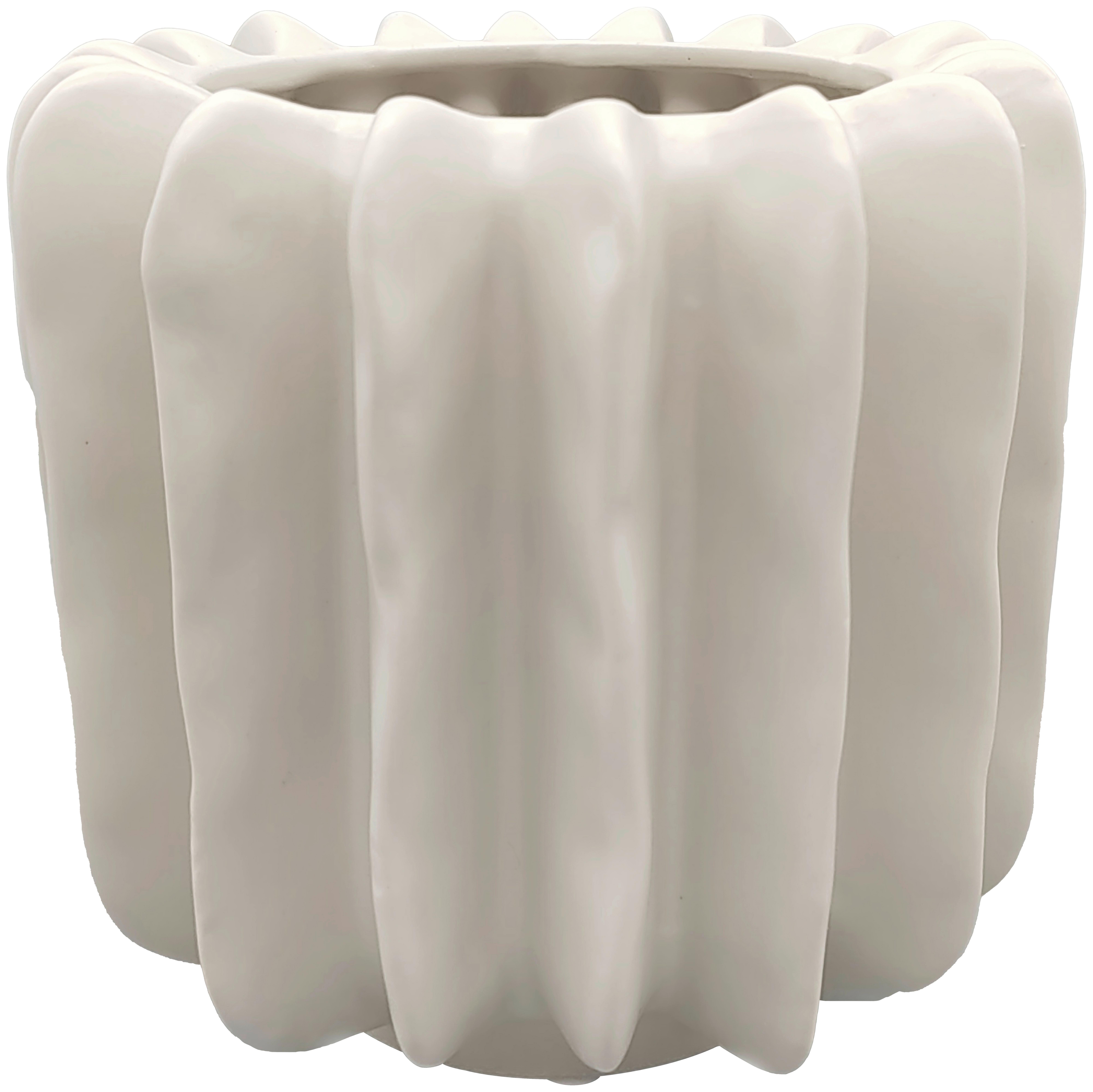 Vase Feline Weiß - Weiß, KONVENTIONELL, Keramik (16/15cm) - Mömax