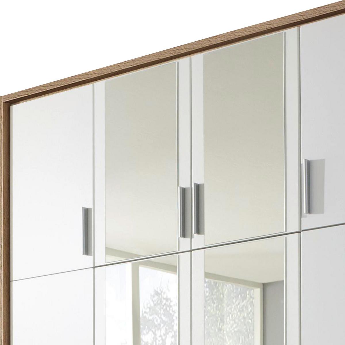 Ormar S Klasičnim Vratima Hildesheim - bijela/prozirno, Design, staklo/drvni materijal (185/231/56cm) - Modern Living